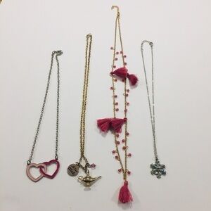 Bundle girls 4-pcs Gold-tone Silver-tone necklaces